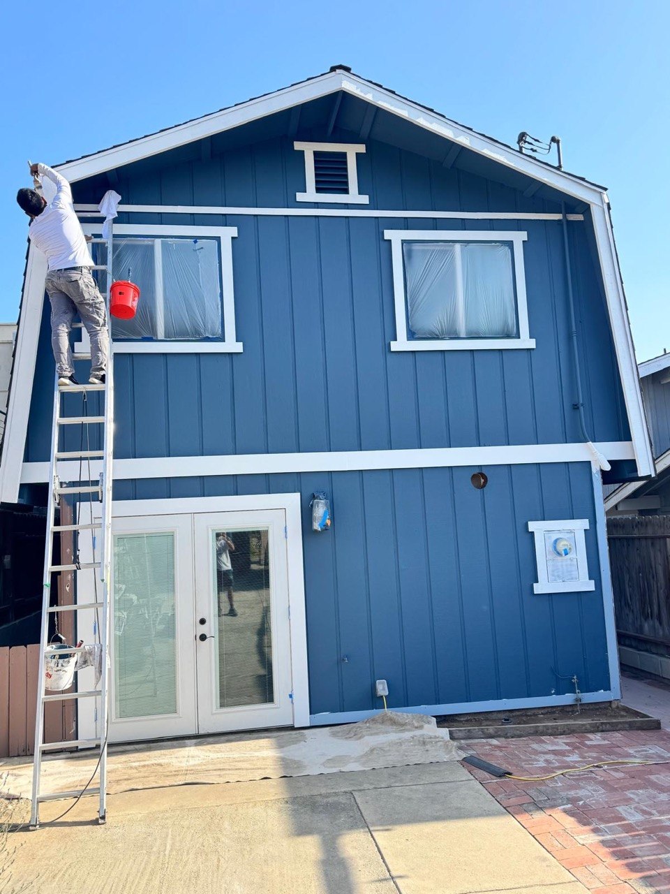 Exterior painting in progress, Dana Point CA