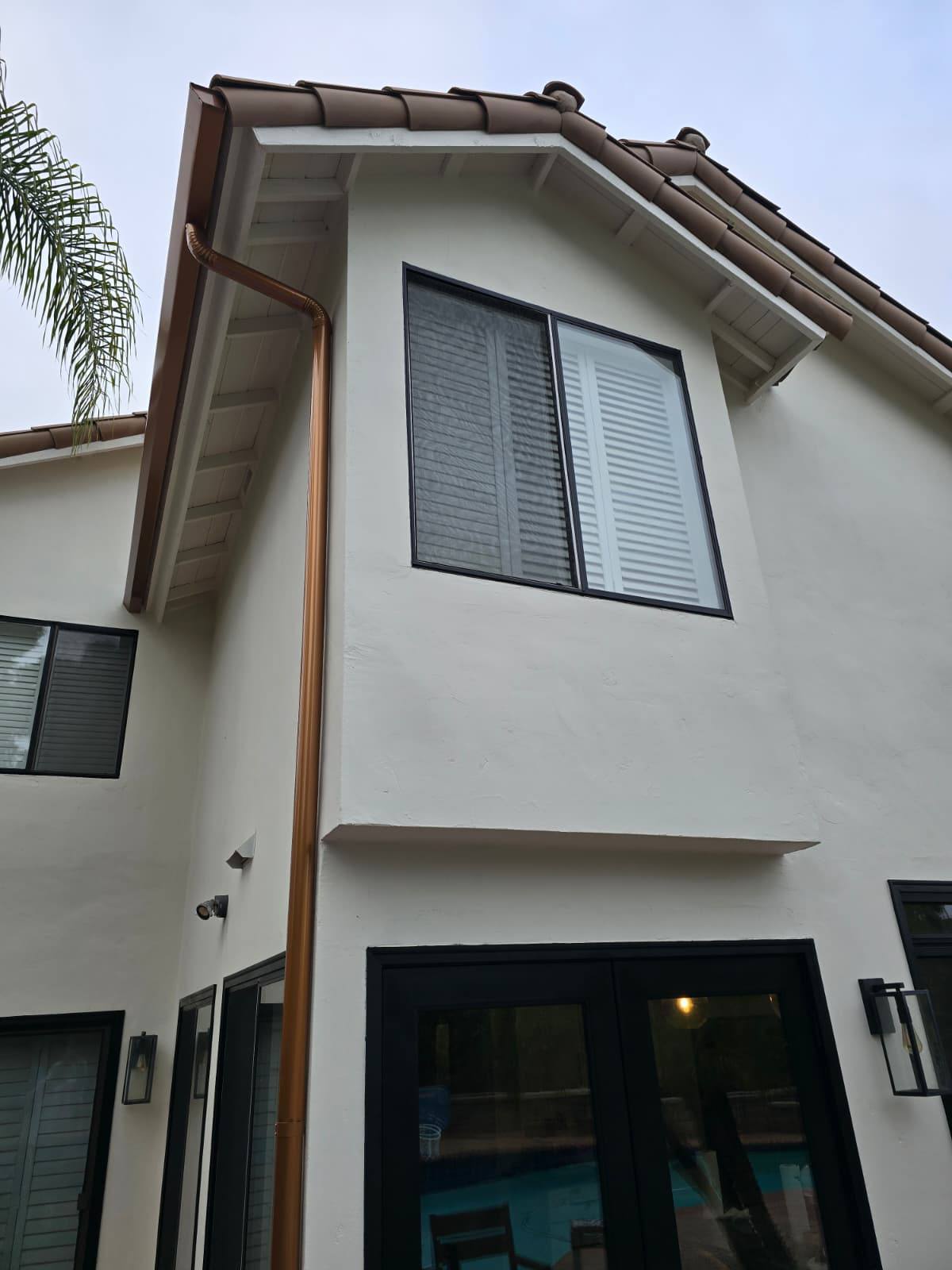 Exterior corner with pool view, Laguna Niguel CA