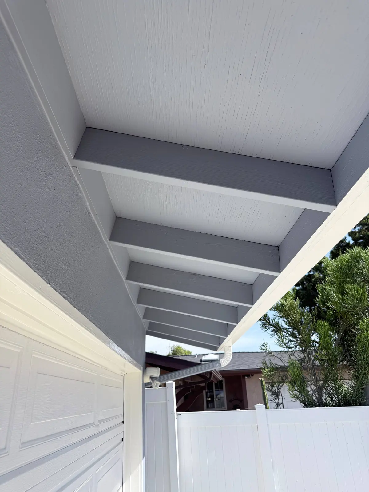 Painted eaves and trim in Clairemont, San Diego