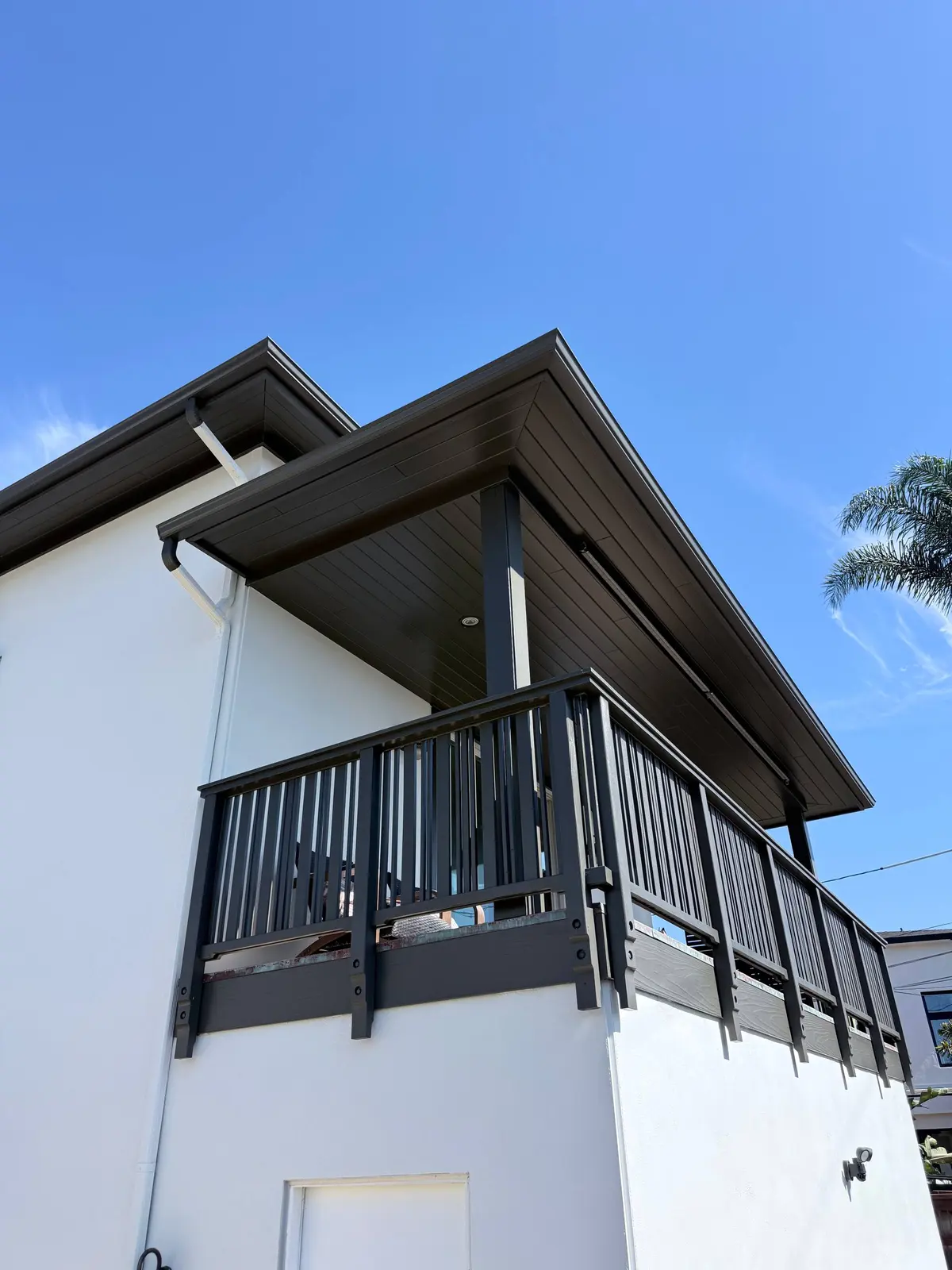 Painted balcony, eaves and exterior trim in La Jolla