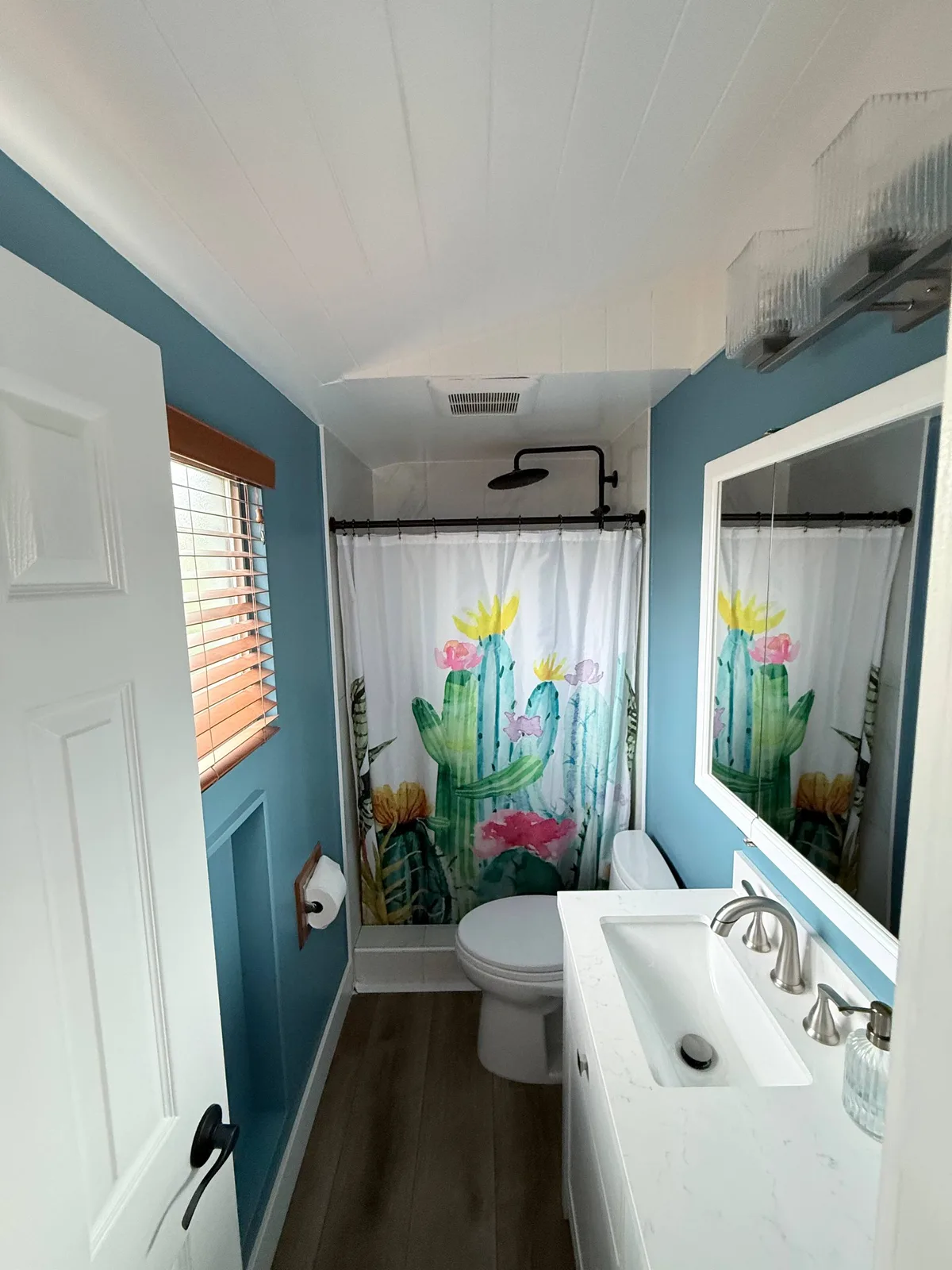 Bathroom Painting — Teal Walls