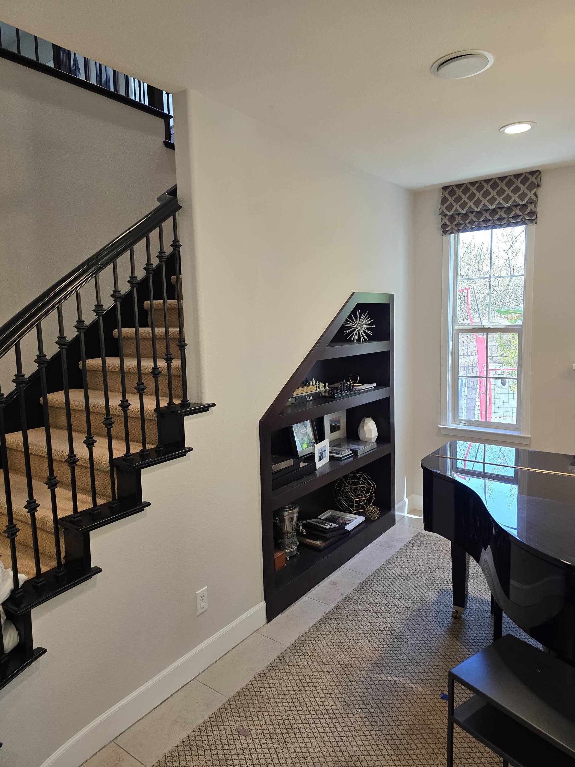 Interior staircase and living area painting, Los Angeles