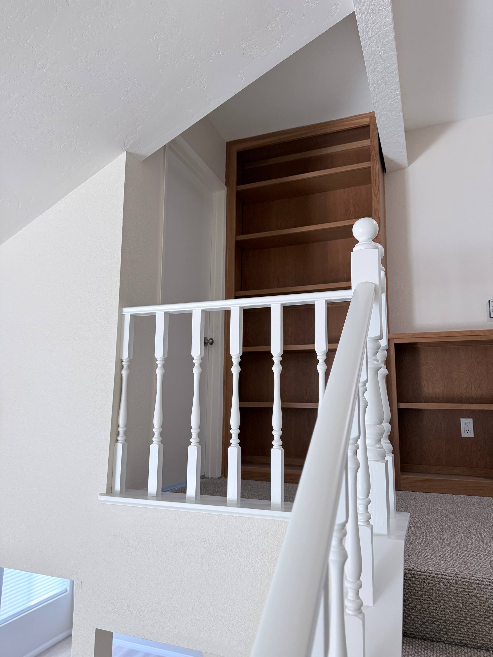 Staircase and built-in shelving painting, Orange County