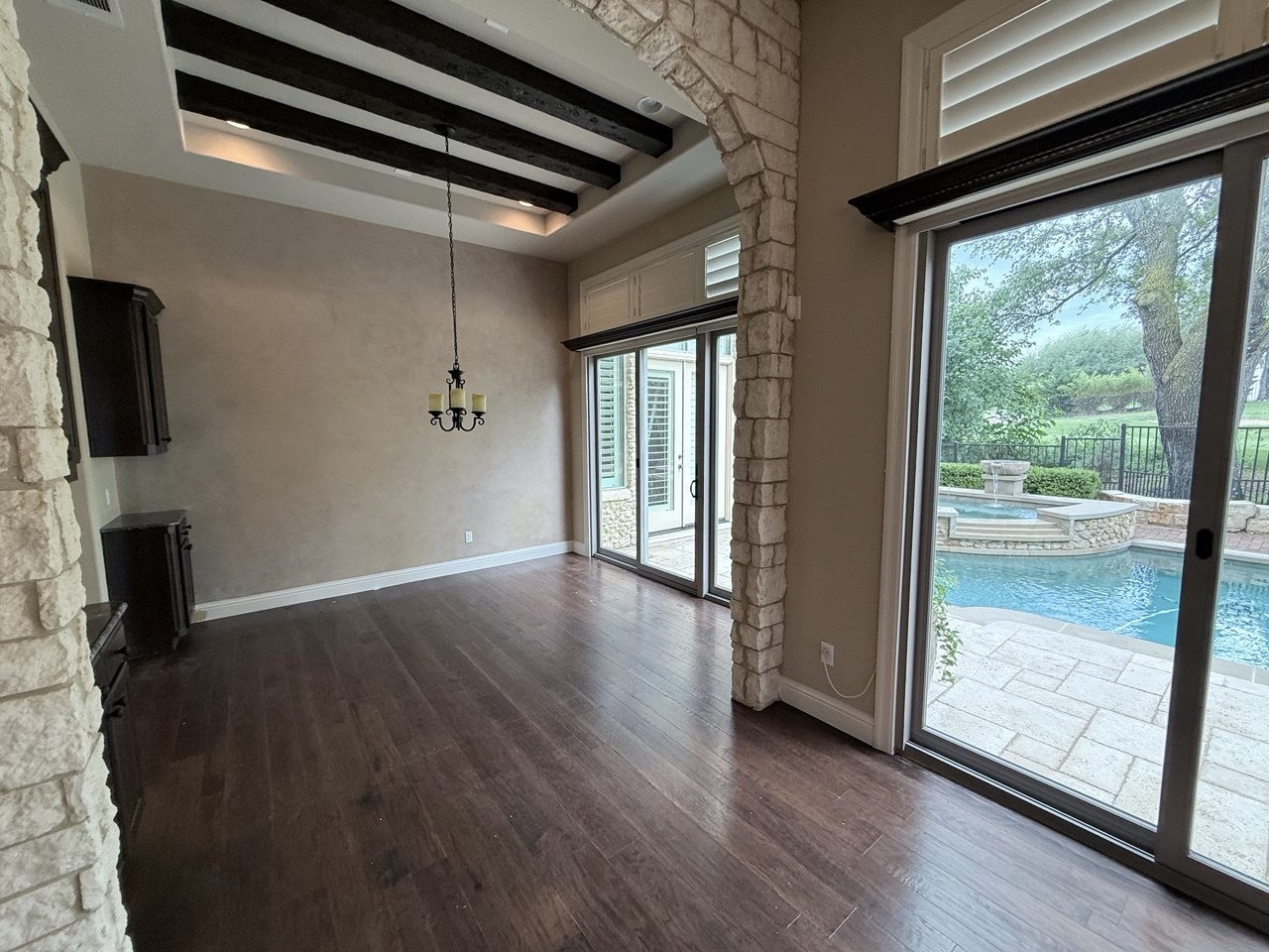 Interior living and dining room painting, Corona del Mar CA