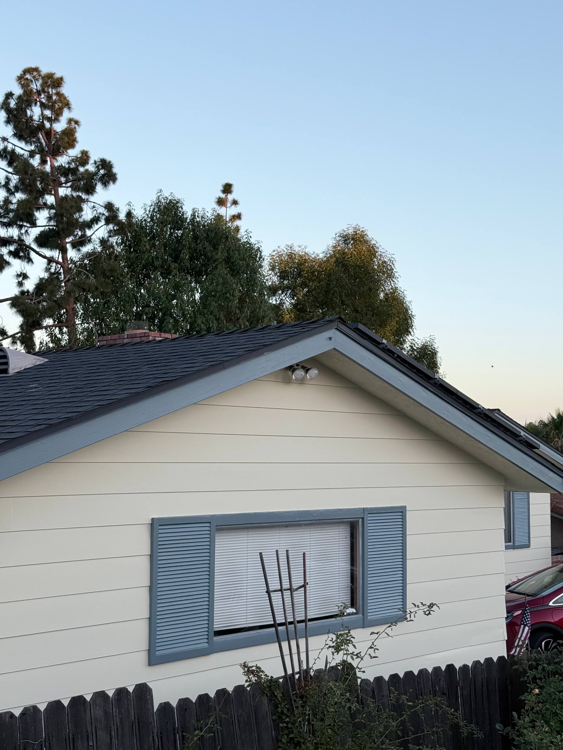 Exterior gable painting detail, Mission Viejo CA
