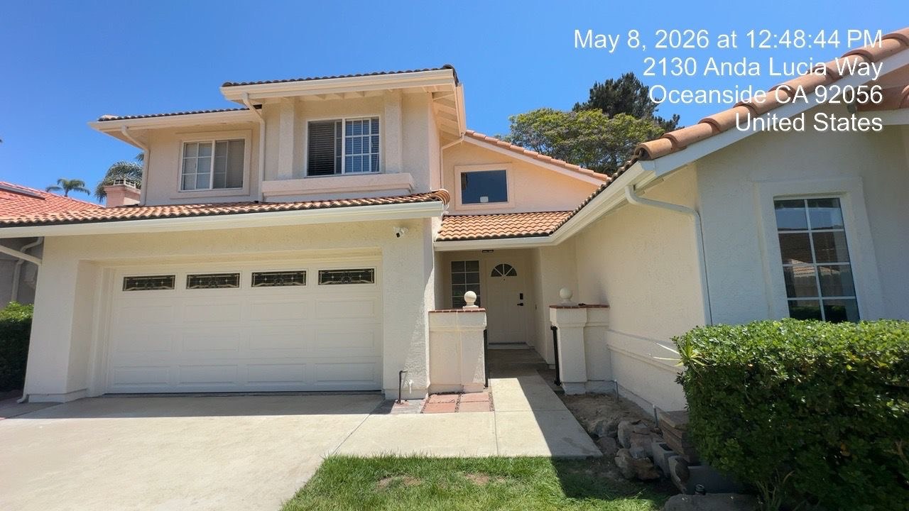 Exterior house painting finished, Oceanside CA