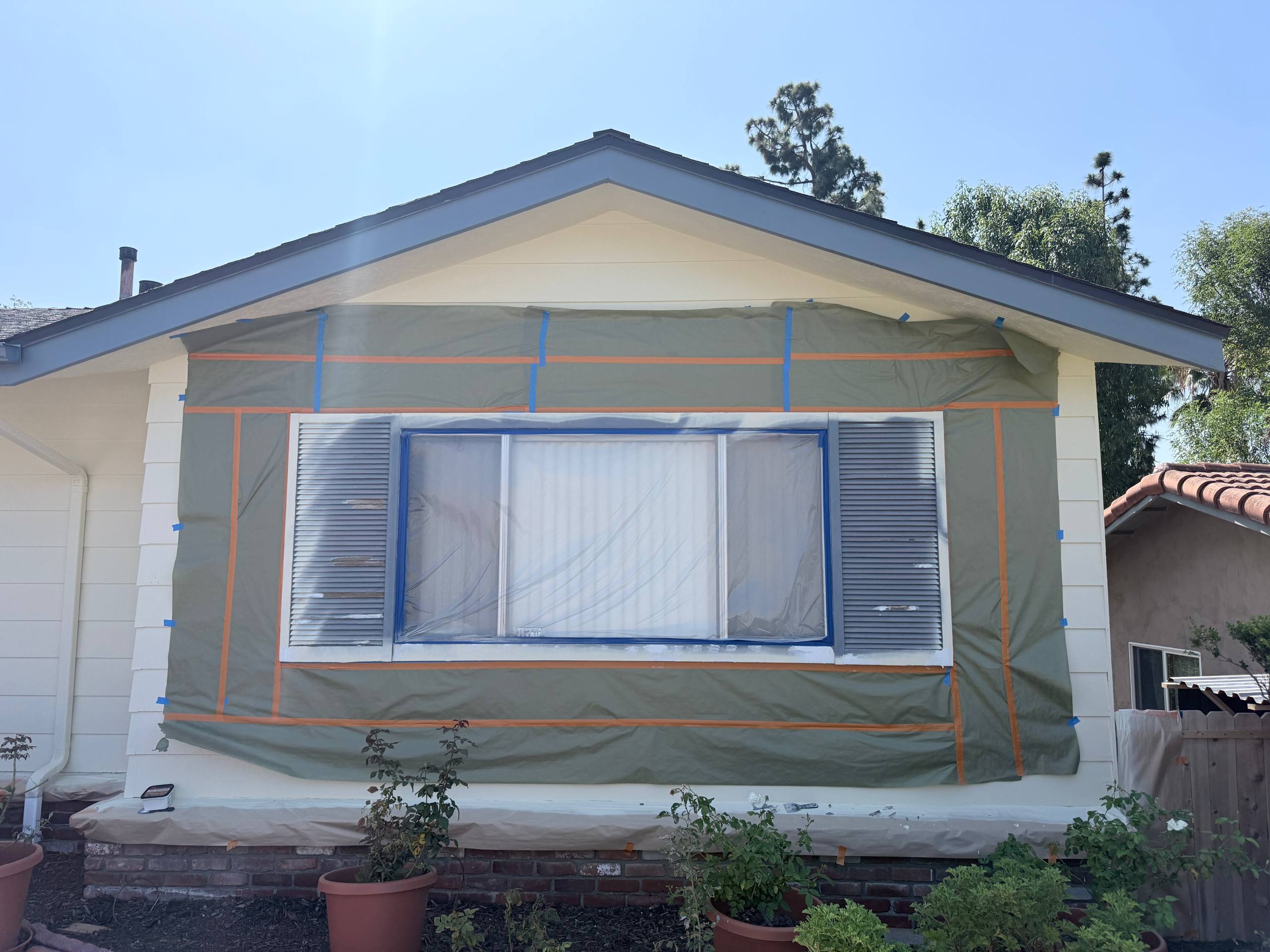 Exterior painting in progress, Rancho Santa Margarita CA